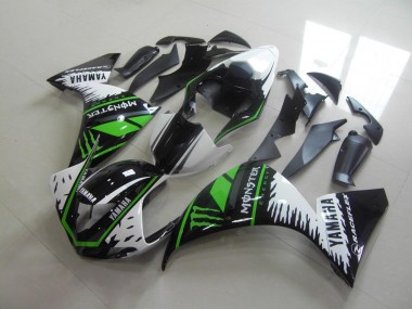 2009-2011 White Green Monster YZF R1 Motorcycle Fairings