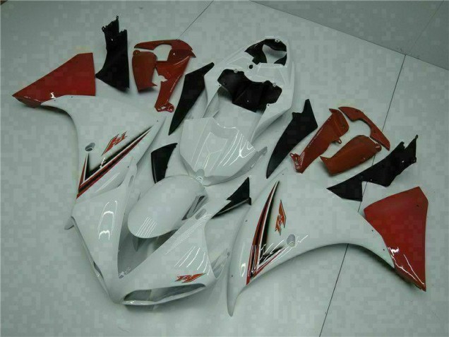 2009-2011 White Red YZF R1 Motorcycle Fairings 2009-2011 White Red YZF R1 Motorcycle Fairings