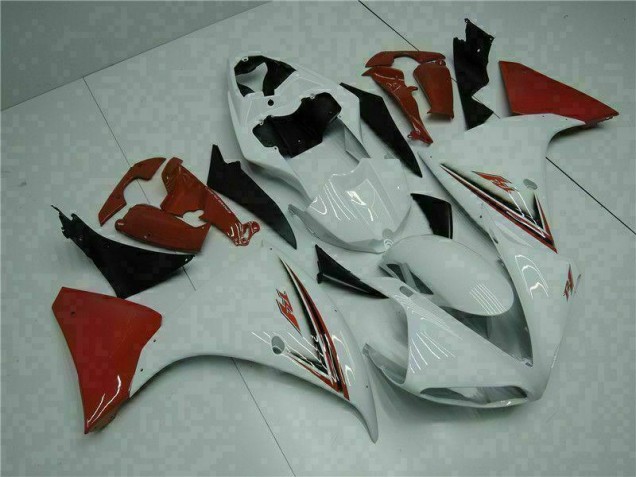2009-2011 White Red YZF R1 Motorcycle Fairings 2009-2011 White Red YZF R1 Motorcycle Fairings