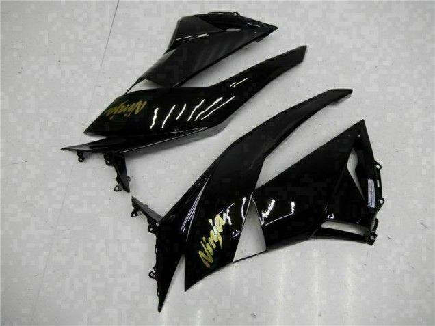 2009-2012 Black Gold Ninja ZX6R Motorcycle Fairings 2009-2012 Black Gold Ninja ZX6R Motorcycle Fairings