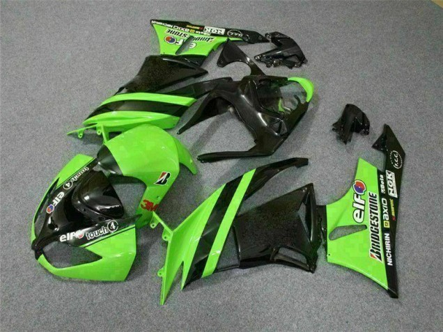 2009-2012 Black Green 3M Touch4 ZX6R Motorcycle Fairings