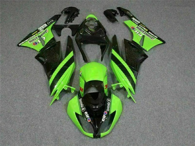 2009-2012 Black Green 3M Touch4 ZX6R Motorcycle Fairings