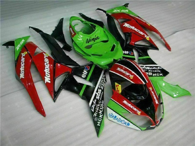 2009-2012 Black Red Green Motocard ZX6R Motorcycle Fairings 2009-2012 Black Red Green Motocard ZX6R Motorcycle Fairings