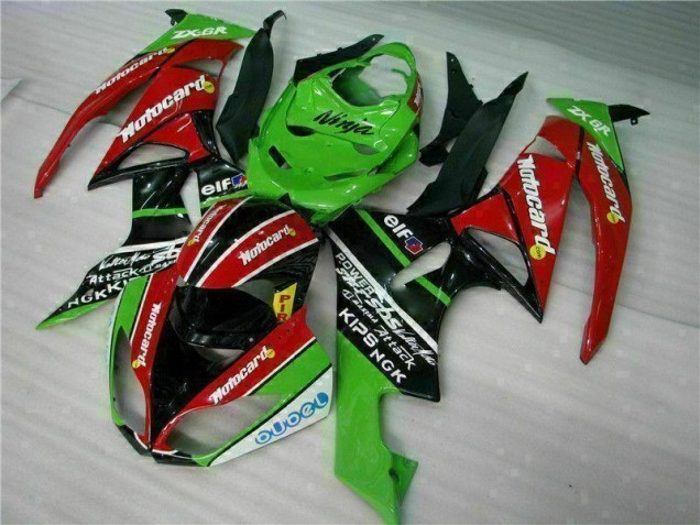 2009-2012 Black Red Green Motocard ZX6R Motorcycle Fairings 2009-2012 Black Red Green Motocard ZX6R Motorcycle Fairings