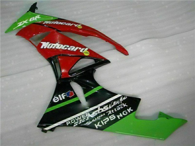2009-2012 Black Red Green Motocard ZX6R Motorcycle Fairings 2009-2012 Black Red Green Motocard ZX6R Motorcycle Fairings