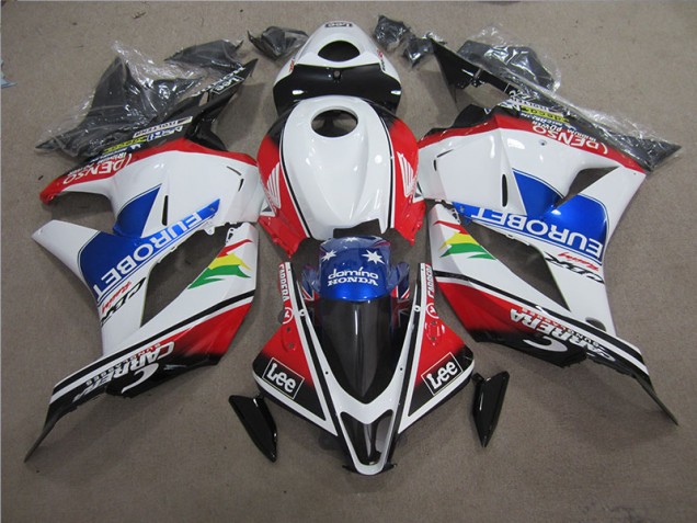 2009-2012 Blue White EUROBET Lee CBR600RR Motorcycle Fairings 2009-2012 Blue White EUROBET Lee CBR600RR Motorcycle Fairings