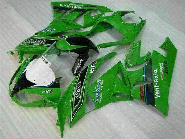 2009-2012 Green Black LeoVince ZX6R Motorcycle Fairings 2009-2012 Green Black LeoVince ZX6R Motorcycle Fairings