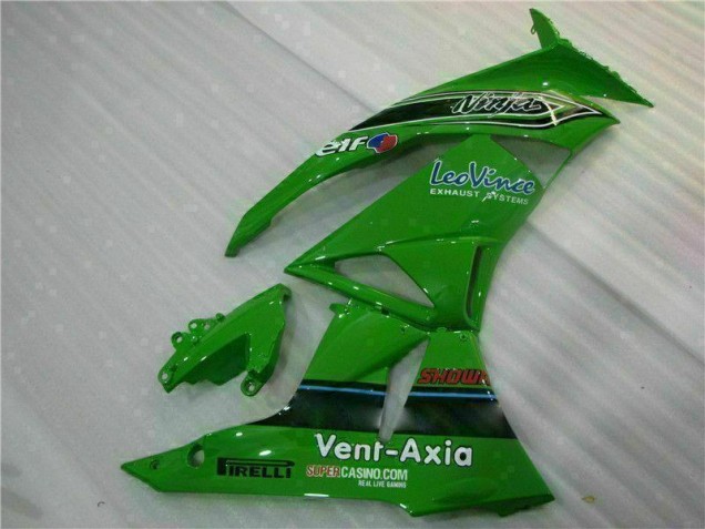 2009-2012 Green Black LeoVince ZX6R Motorcycle Fairings 2009-2012 Green Black LeoVince ZX6R Motorcycle Fairings