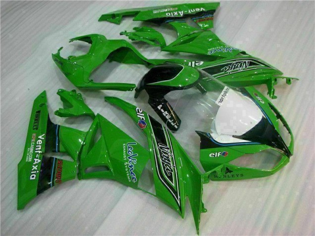 2009-2012 Green Black LeoVince ZX6R Motorcycle Fairings 2009-2012 Green Black LeoVince ZX6R Motorcycle Fairings