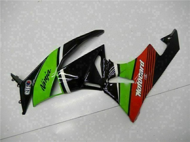 2009-2012 Green Black Red ZX6R Motorcycle Fairings