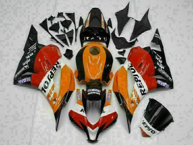 2009-2012 Orange Repsol CBR600RR Motorcycle Fairings 2009-2012 Orange Repsol CBR600RR Motorcycle Fairings