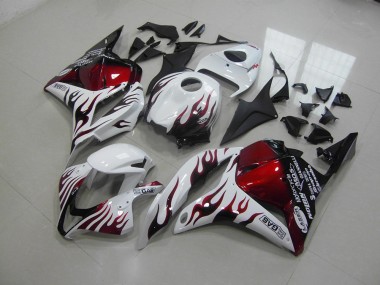 2009-2012 Red Black Flame CBR600RR Motorcycle Fairings