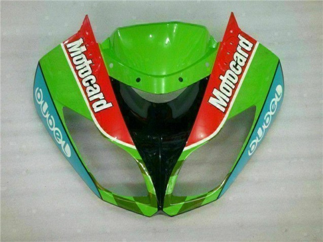 2009-2012 Red Green Motocard ZX6R Motorcycle Fairings