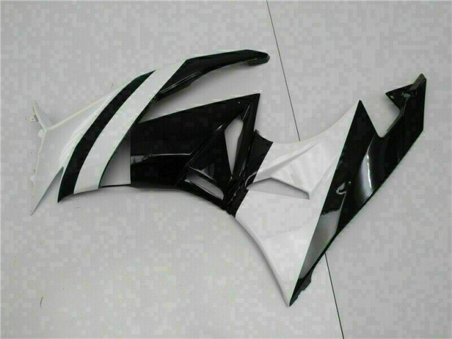 2009-2012 White Black ZX6R Motorcycle Fairings