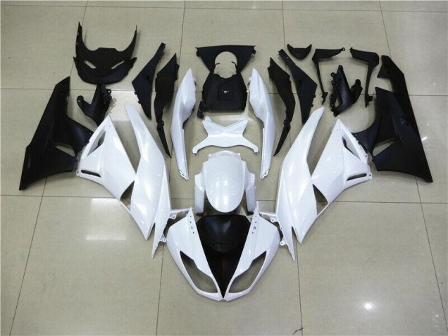 2009-2012 White ZX6R Motorcycle Fairings 2009-2012 White ZX6R Motorcycle Fairings