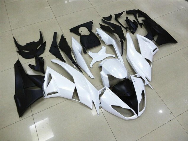 2009-2012 White ZX6R Motorcycle Fairings 2009-2012 White ZX6R Motorcycle Fairings