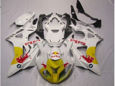 2009-2014 Yellow White RedBull S1000RR Motorcycle Fairings