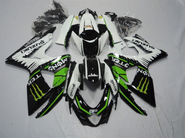 2009-2016 Black White Green Monster Pizzoli GSXR 1000 Motorcycle Fairings 2009-2016 Black White Green Monster Pizzoli GSXR 1000 Motorcycle Fairings