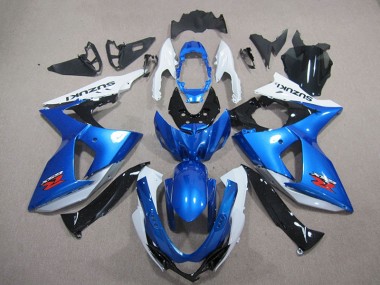 2009-2016 Blue White GSXR 1000 Aftermarket Motorcycle Fairing