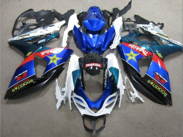 2009-2016 Blue White Rockstar GSXR 1000 Motorcycle Fairings 2009-2016 Blue White Rockstar GSXR 1000 Motorcycle Fairings
