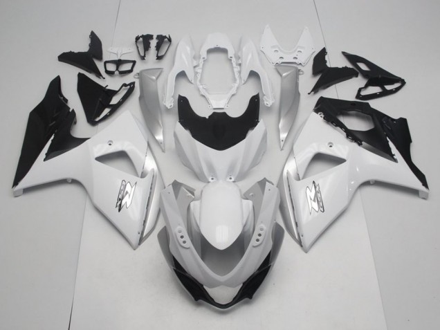 2009-2016 White OEM Style GSXR 1000 Motorcycle Fairings