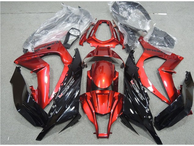 2011-2015 Black Red ZX10R Motorcycle Fairings