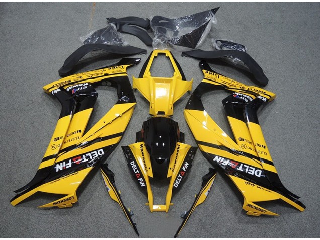 2011-2015 Yellow Black Delt Fin ZX10R Motorcycle Fairings