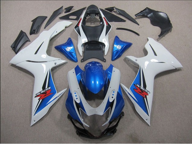 2011-2021 White Blue GSXR 600 Motorcycle Fairings 2011-2021 White Blue GSXR 600 Motorcycle Fairings