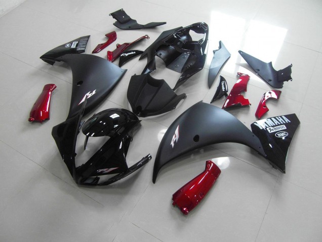 2012-2014 Matte Black Red YZF R1 Motorcycle Fairings 2012-2014 Matte Black Red YZF R1 Motorcycle Fairings