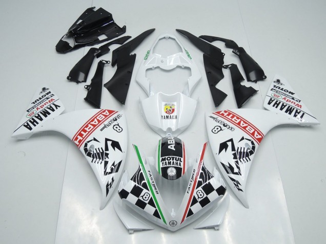 2012-2014 White Black Abrath YZF R1 Motorcycle Fairings 2012-2014 White Black Abrath YZF R1 Motorcycle Fairings