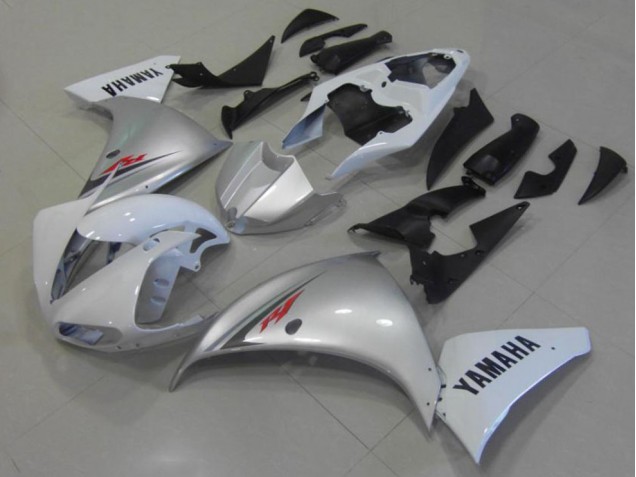 2012-2014 White Silver YZF R1 Motorcycle Fairings