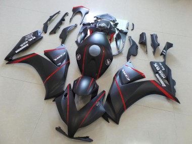 2012-2016 Matte Bladk with Red Stripe CBR1000RR Motorcycle Fairings