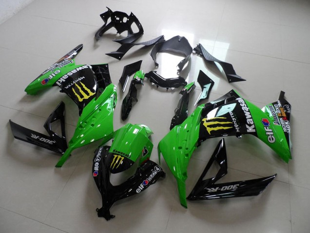 2013-2016 Black Green Monster ZX300R Motorcycle Fairings 2013-2016 Black Green Monster ZX300R Motorcycle Fairings