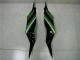 2013-2018 Black Green ZX6R Motorcycle Fairings